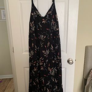 Black Floral Maxi Dress PLUS